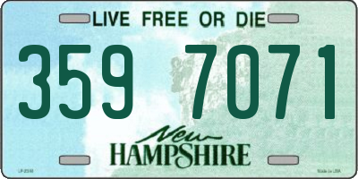 NH license plate 3597071