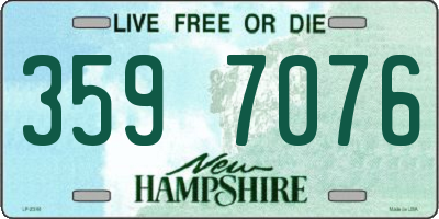 NH license plate 3597076