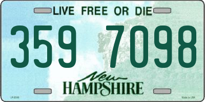 NH license plate 3597098