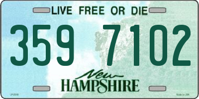 NH license plate 3597102