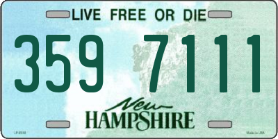 NH license plate 3597111