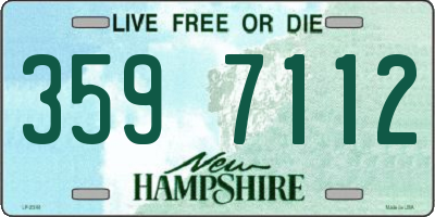 NH license plate 3597112