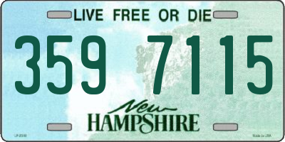 NH license plate 3597115