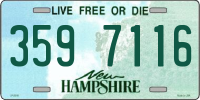 NH license plate 3597116