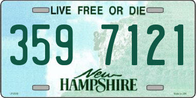 NH license plate 3597121