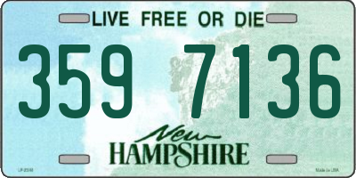 NH license plate 3597136