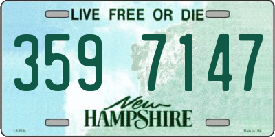 NH license plate 3597147
