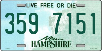 NH license plate 3597151