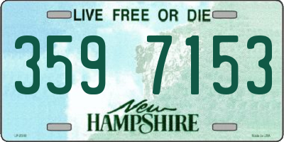 NH license plate 3597153