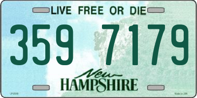 NH license plate 3597179