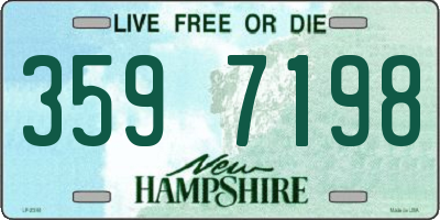 NH license plate 3597198