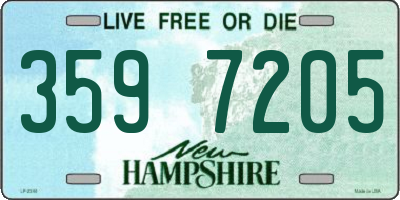 NH license plate 3597205