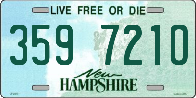 NH license plate 3597210