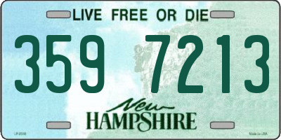 NH license plate 3597213