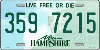 NH license plate 3597215