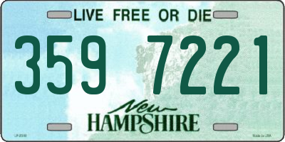 NH license plate 3597221