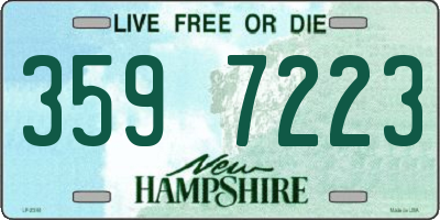 NH license plate 3597223