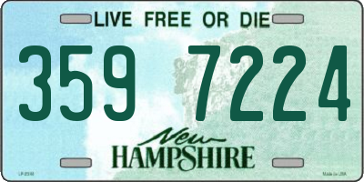 NH license plate 3597224
