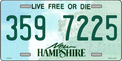 NH license plate 3597225