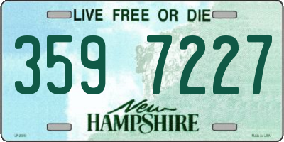NH license plate 3597227