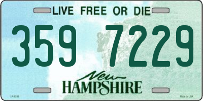 NH license plate 3597229