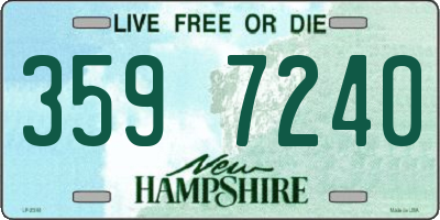 NH license plate 3597240