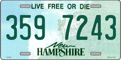 NH license plate 3597243