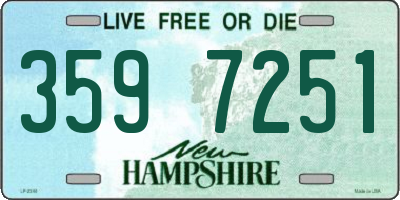 NH license plate 3597251