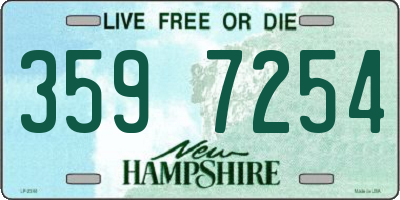 NH license plate 3597254