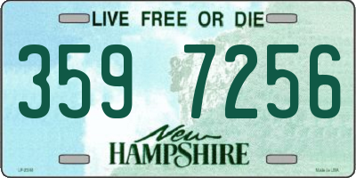 NH license plate 3597256