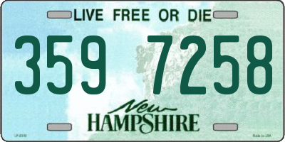 NH license plate 3597258