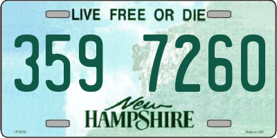 NH license plate 3597260