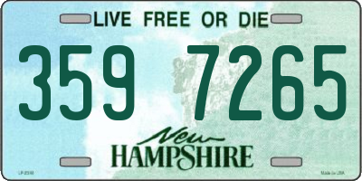 NH license plate 3597265