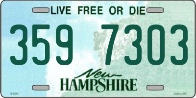 NH license plate 3597303
