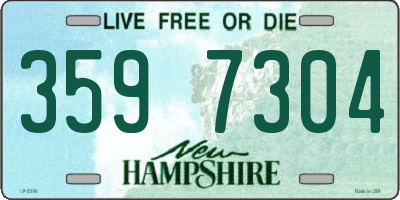 NH license plate 3597304