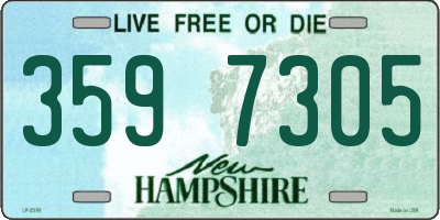 NH license plate 3597305