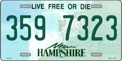 NH license plate 3597323