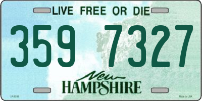 NH license plate 3597327