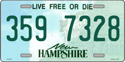 NH license plate 3597328