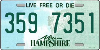 NH license plate 3597351