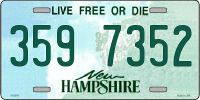 NH license plate 3597352