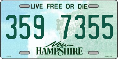 NH license plate 3597355