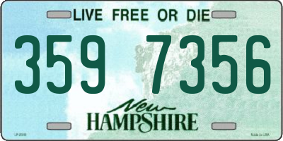 NH license plate 3597356