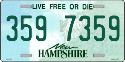 NH license plate 3597359