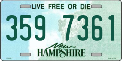 NH license plate 3597361