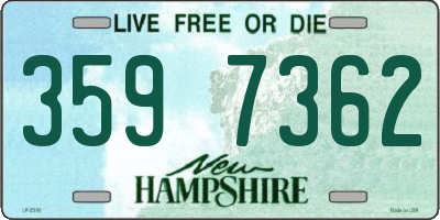 NH license plate 3597362