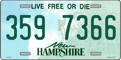 NH license plate 3597366