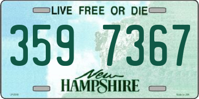 NH license plate 3597367
