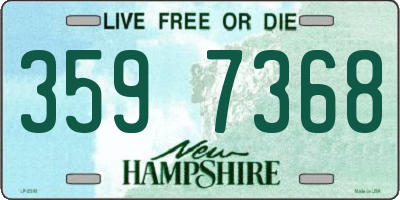 NH license plate 3597368