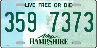 NH license plate 3597373